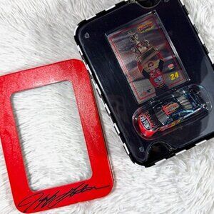 Vintage Jeff Gordon Champion Racing Card + 24 Die-Cast Metal Car + Tin Box Set